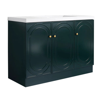 Contemporary Freestanding Vanity With Resin Sink