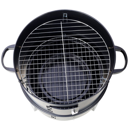A Portable Charcoal Smoker and Grill for Outdoors