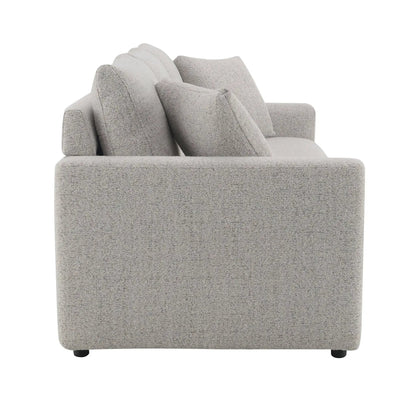 Connie Bouclé Sleeper Sectional Sofa beige with 2 toss pillows Unique Piece Furniture on Tampa Home & Garden Store
