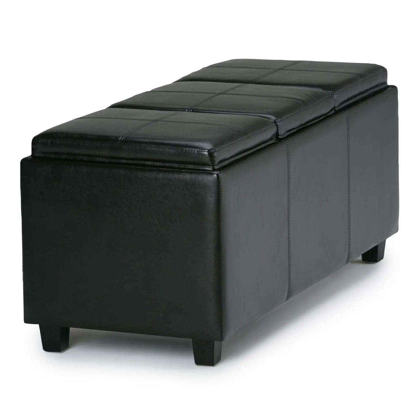 Avalon Upholstered Storage Ottoman With Trays