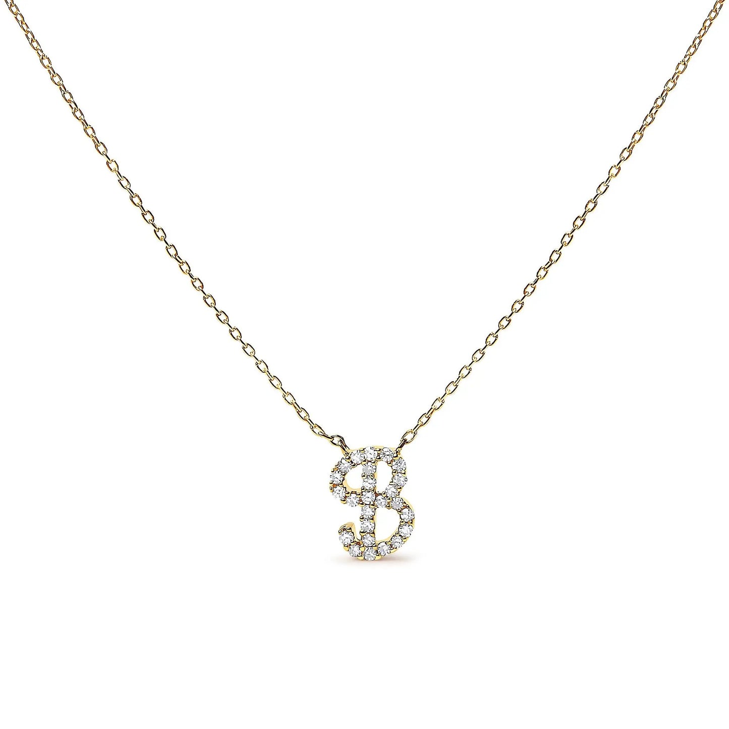 14K white gold diamond-accent A initial script pendant necklace by Bids.com on Tampa Home & Garden Store