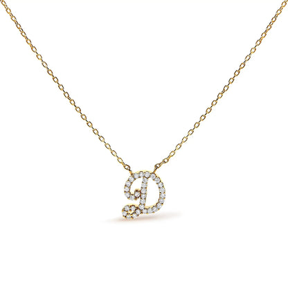 14K white gold A initial script pendant necklace with diamond accents on Tampa Home & Garden Store