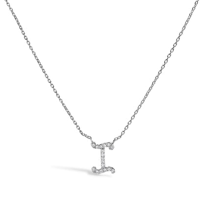 14K white gold diamond-accent A initial script pendant necklace by Bids.com with diamonds on Tampa Home & Garden Store