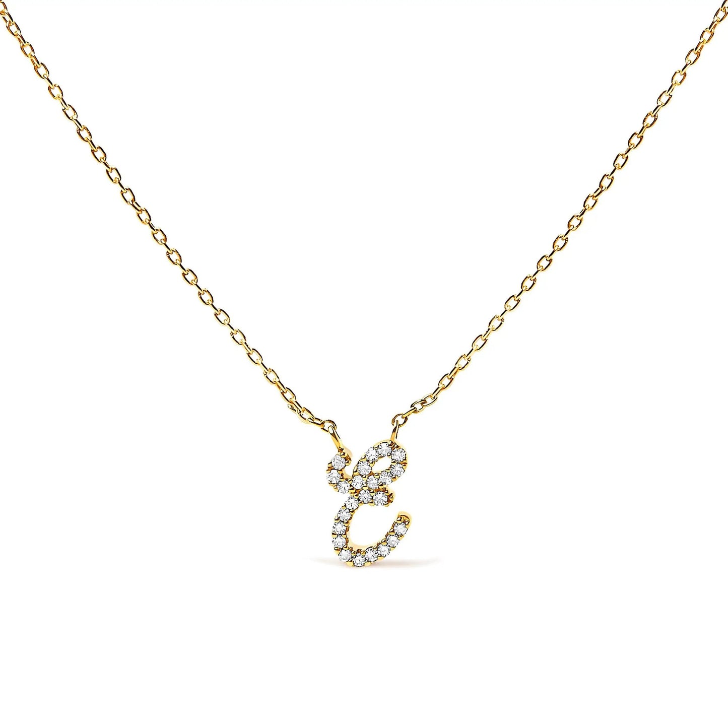 14K white gold diamond-accent A initial script pendant necklace by Bids.com on Tampa Home & Garden Store