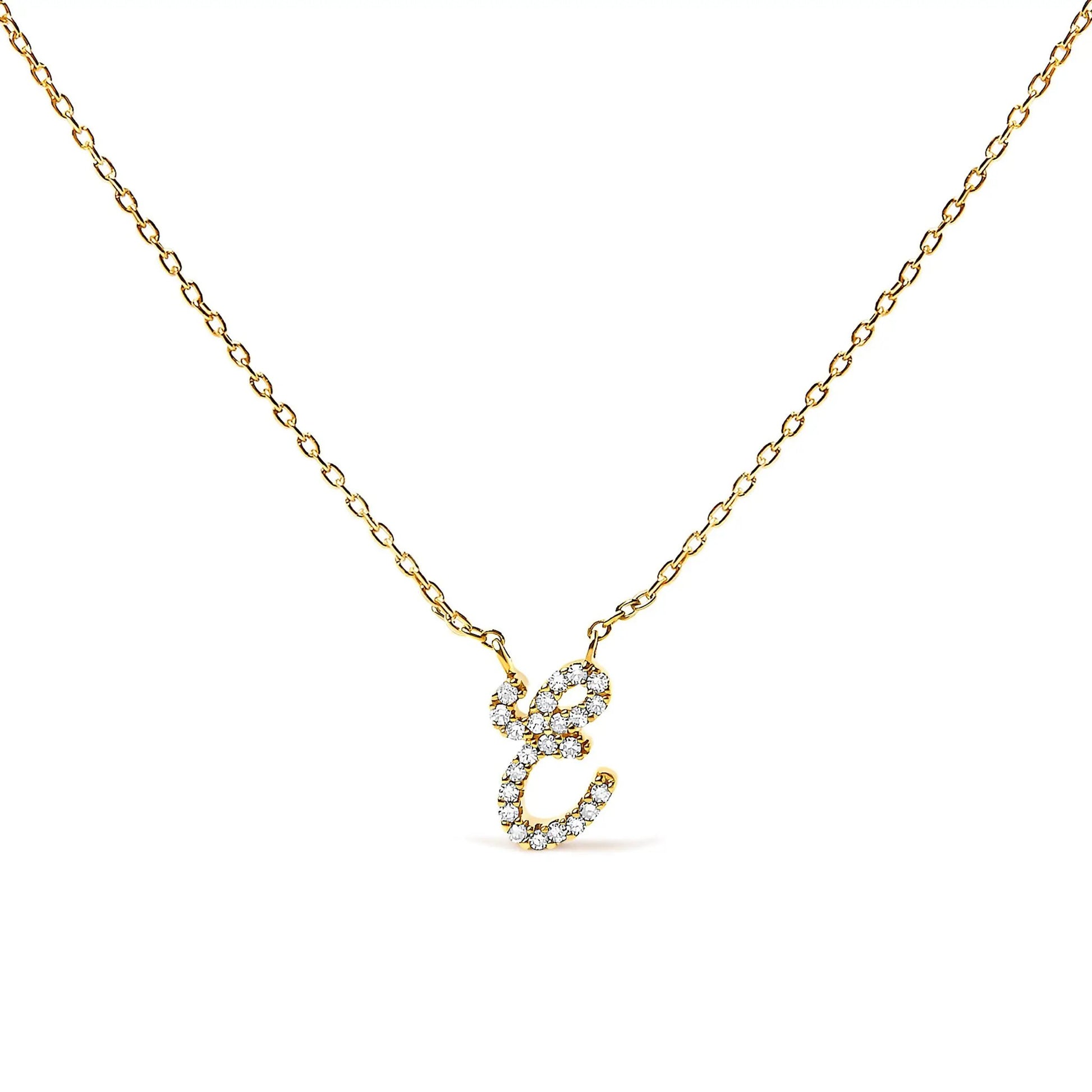 14K white gold diamond-accent A initial script pendant necklace by Bids.com on Tampa Home & Garden Store