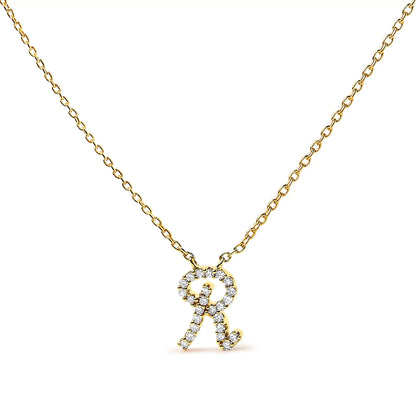 14K white gold diamond-accent A initial script pendant necklace by Bids.com on Tampa Home & Garden Store