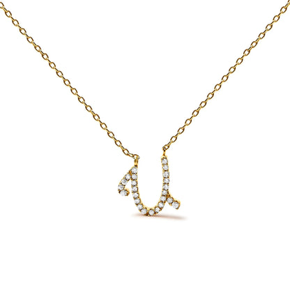 A initial script pendant necklace with diamond accents on gold-tone chain on Tampa Home & Garden Store
