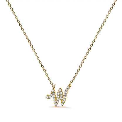 Necklace 14K white gold diamond accented A initial script pendant by Bids.com on Tampa Home & Garden Store