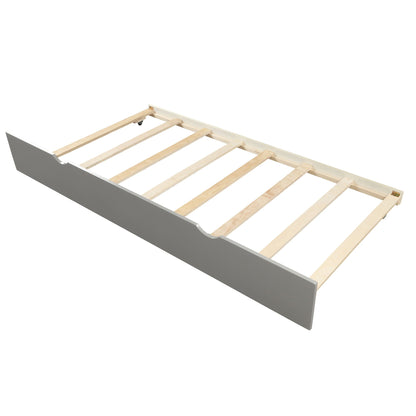 Twin platform bed frame gray with wood slat support on Tampa Home & Garden Store