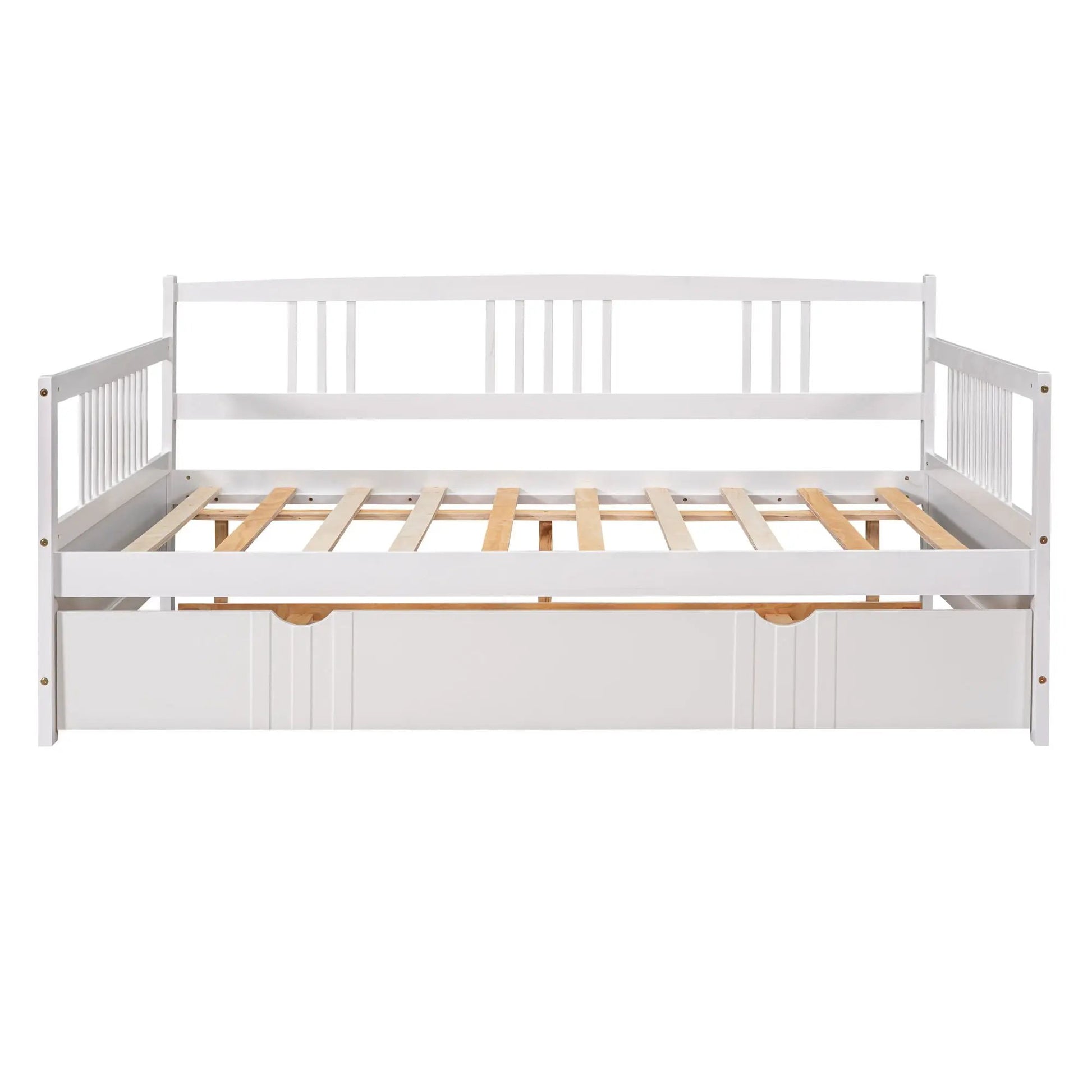 Multifunctional Modern Daybed white frame with slatted base and two under-bed drawers on Tampa Home & Garden Store