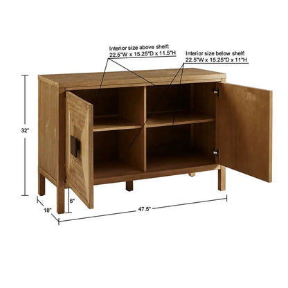 Accent Cabinet with Adjustable Shelves Natural