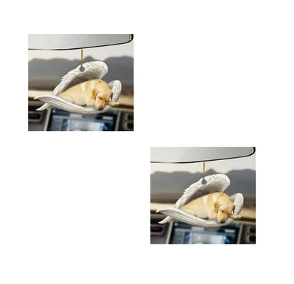 Car Pendant Sleeping Dog Angel Decor Hanging