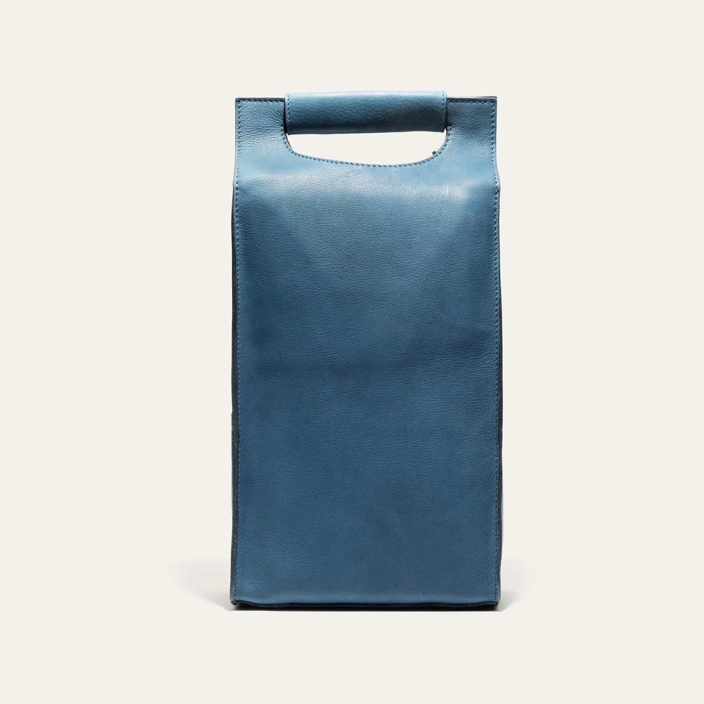 Double Leather Wine Case Will Leather Goods blue leather wine carrier bag on Tampa Home & Garden Store