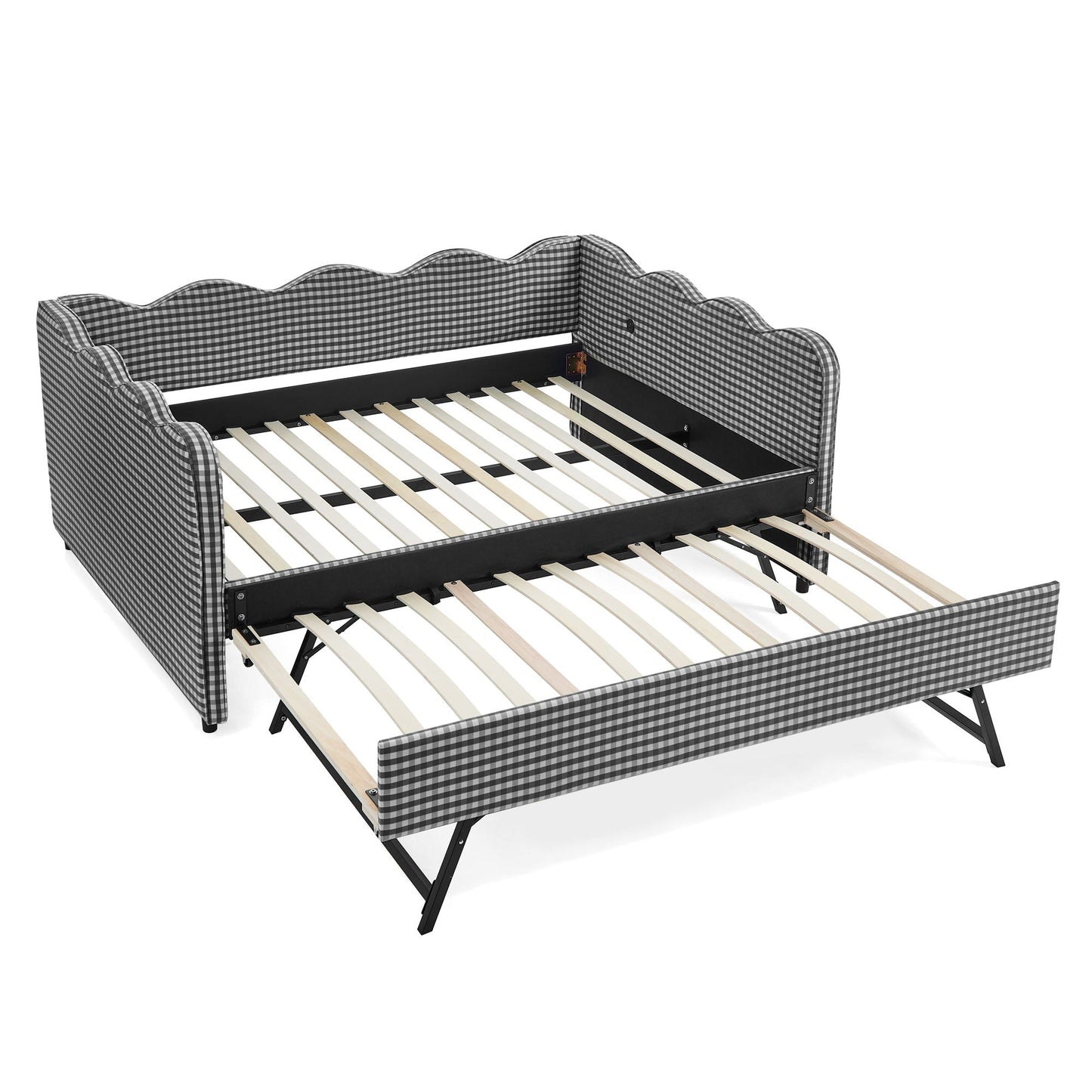 Gingham Daybed With Usb Port And The Wave Shape