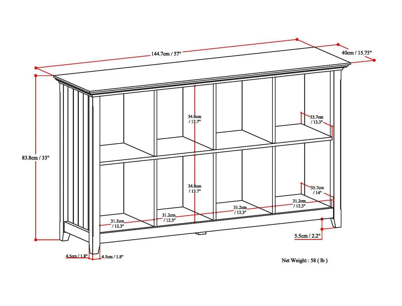 Acadian Handcrafted Solid Wood Cube Storage Unit