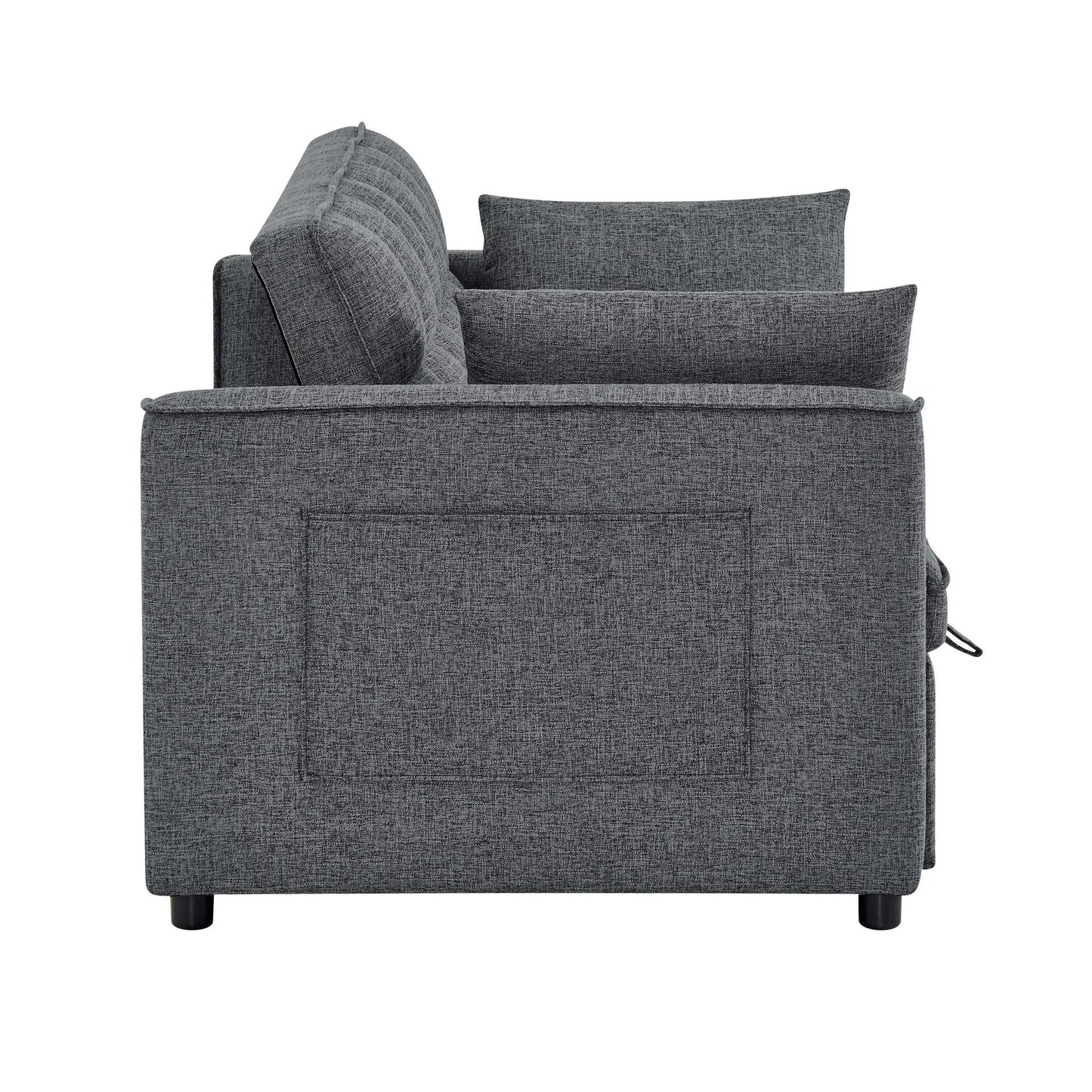 Sienna gray tufted sleeper sofa with chaise by Unique Piece Furniture on Tampa Home & Garden Store