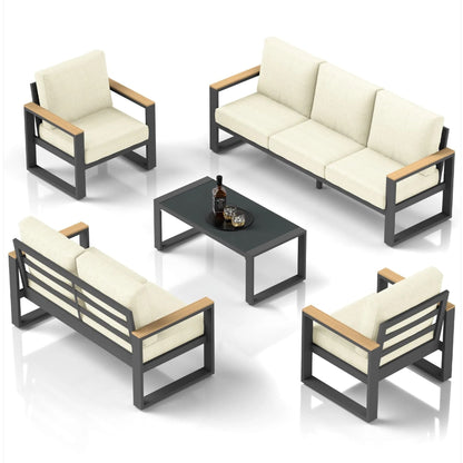 Modern Outdoor Sofa Set with the Coffee Table