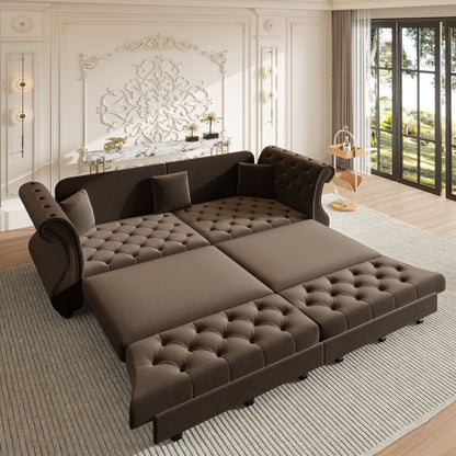 Oversized Chesterfield Sofa and a Pull Out Bed