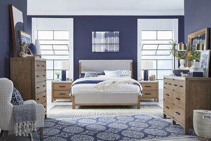 Plum Creek Upholstered Panel Bed With Fabric