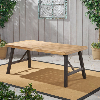 Outdoor Dining Set with Two Benches and a Table
