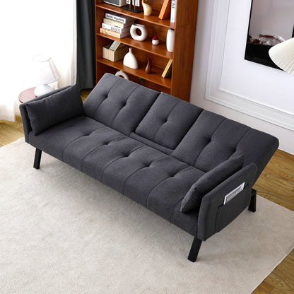 Compact Foldable Sofa Bed and Cup Holder