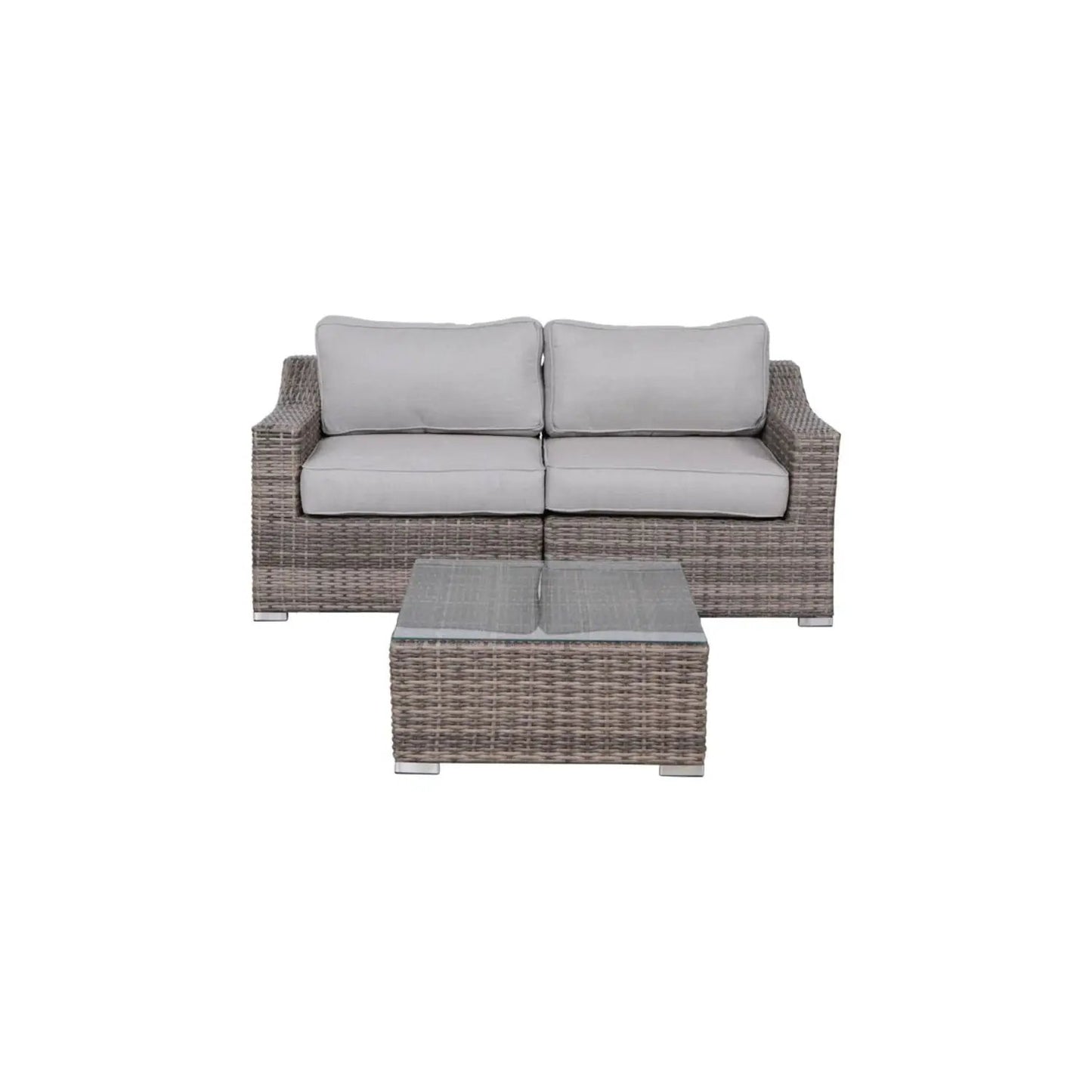 Outdoor Wicker Conversation Set With Cushions