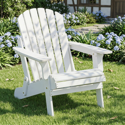 Oversize Wooden Folding Adirondack Patio Chair
