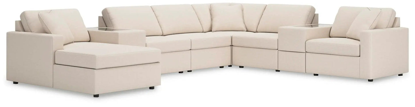Modmax Oyster stationary sectional beige with left chaise by Unique Piece Furniture on Tampa Home & Garden Store