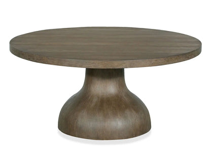 Bosley Round Table by Unique Piece Furniture, brown wood pedestal accent table on Tampa Home & Garden Store