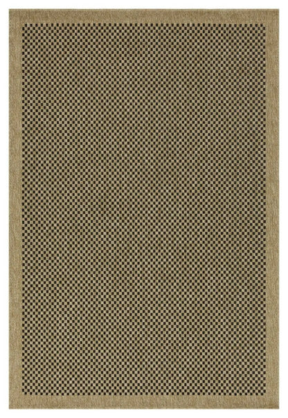 Earth area rug indoor/outdoor, black/beige checkerboard, polypropylene/jute on Tampa Home & Garden Store