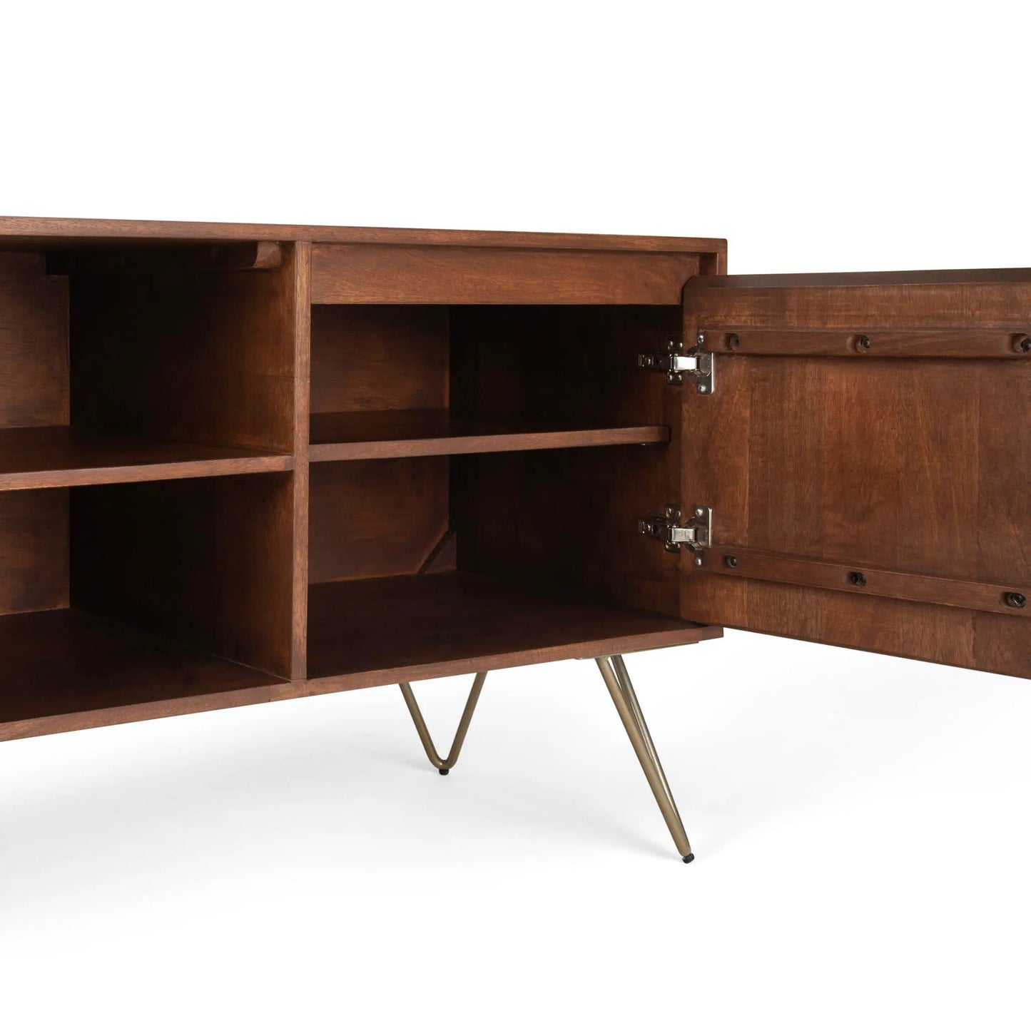 Hunter TV Media Stand In Umber Brown Stain