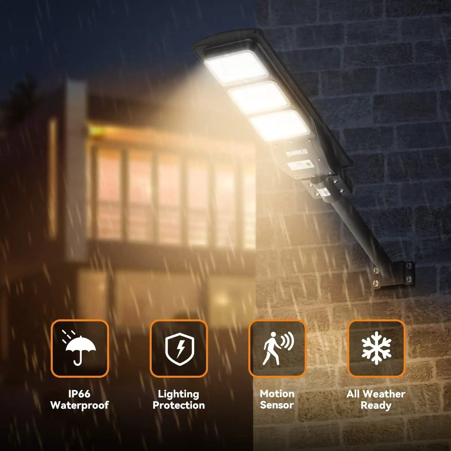90W 120W Solar street LED lights -warm white/ white - Tampa Home & Garden Store