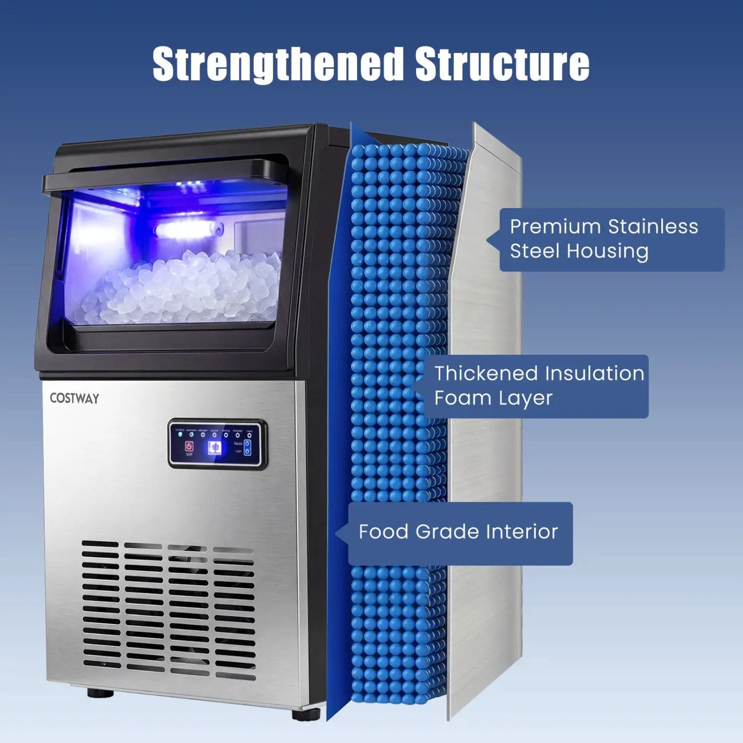 90 Lbs Nugget Ice Maker for the Commercial Use