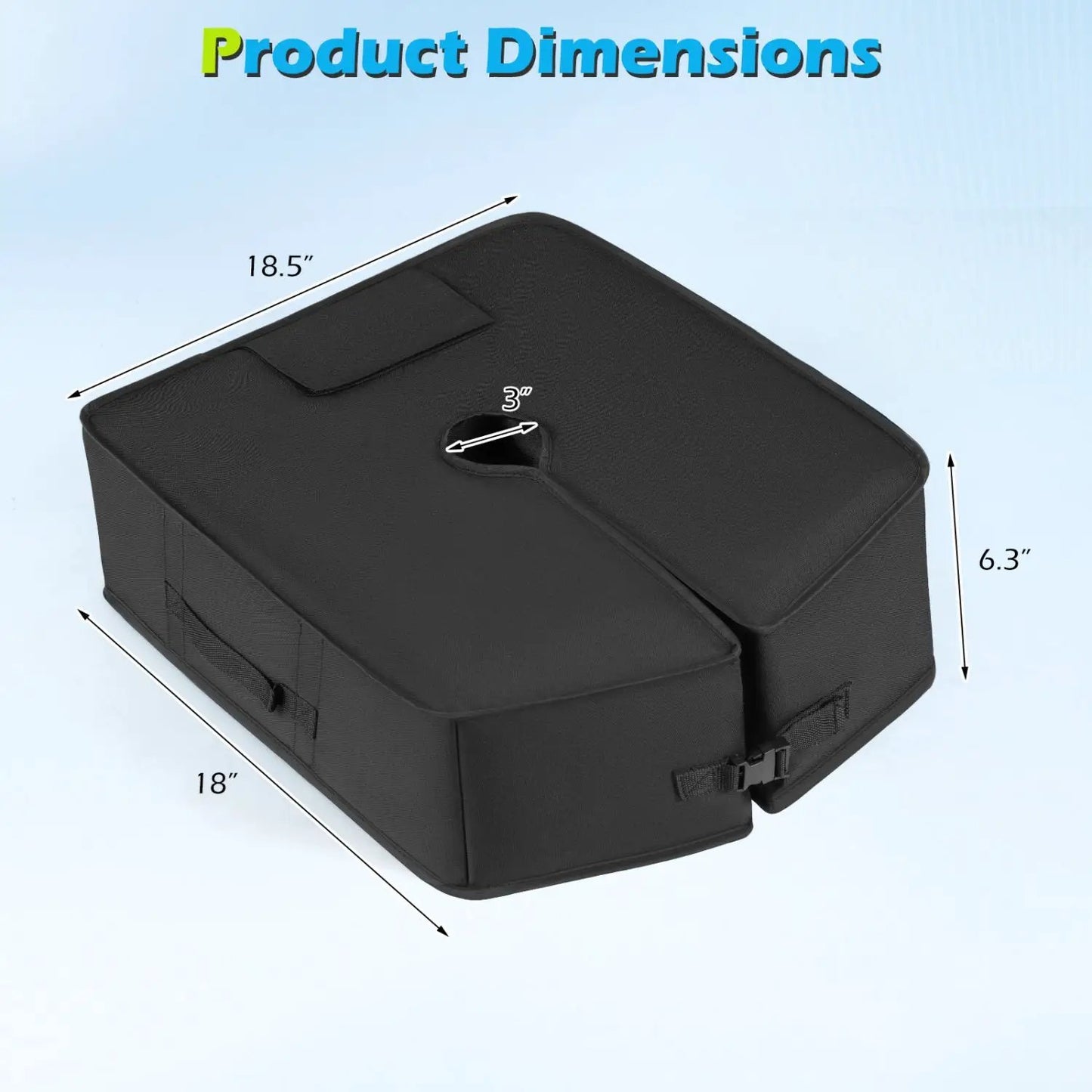 90 Pounds Sand Fillable Umbrella Base Weight