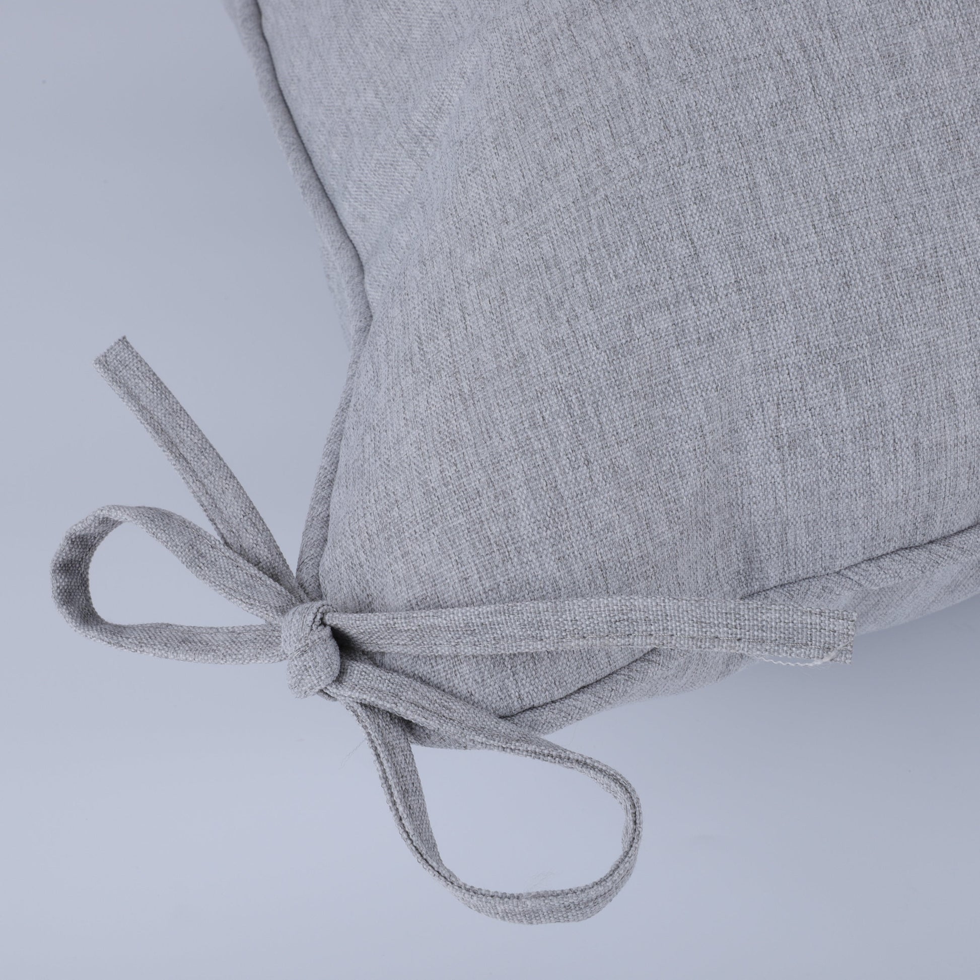 Outdoor deep seat cushion set 24x24 in gray textured fabric with tie straps HouseOfZazla on Tampa Home & Garden Store