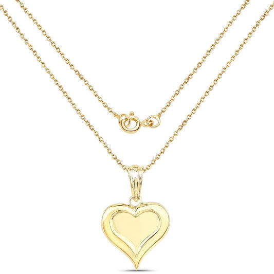 Gold-tone heart pendant necklace on a delicate chain with a heart charm 7.05g Bids.com on Tampa Home & Garden Store