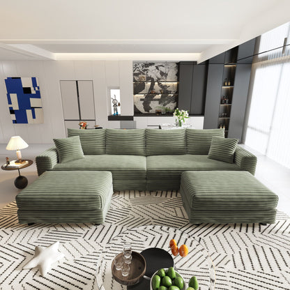 Convertible Sofa With Deep Seat and Pillows