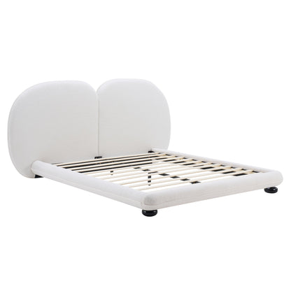 Upholstered Bed Frame With Split Luxury Headboard