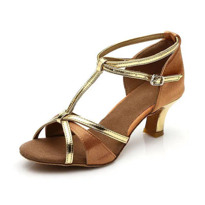 Latin Dance Shoes for Ladies Mid High Heels
