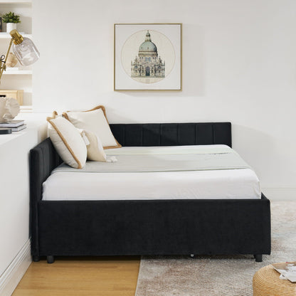 Upholstered Tufted Daybed Frame with Storage