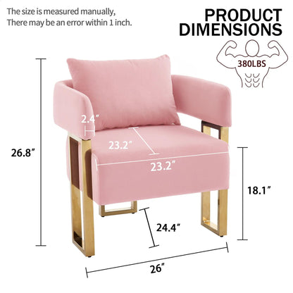 Modern Classic Teddy Fleece Chair with Metal Foot