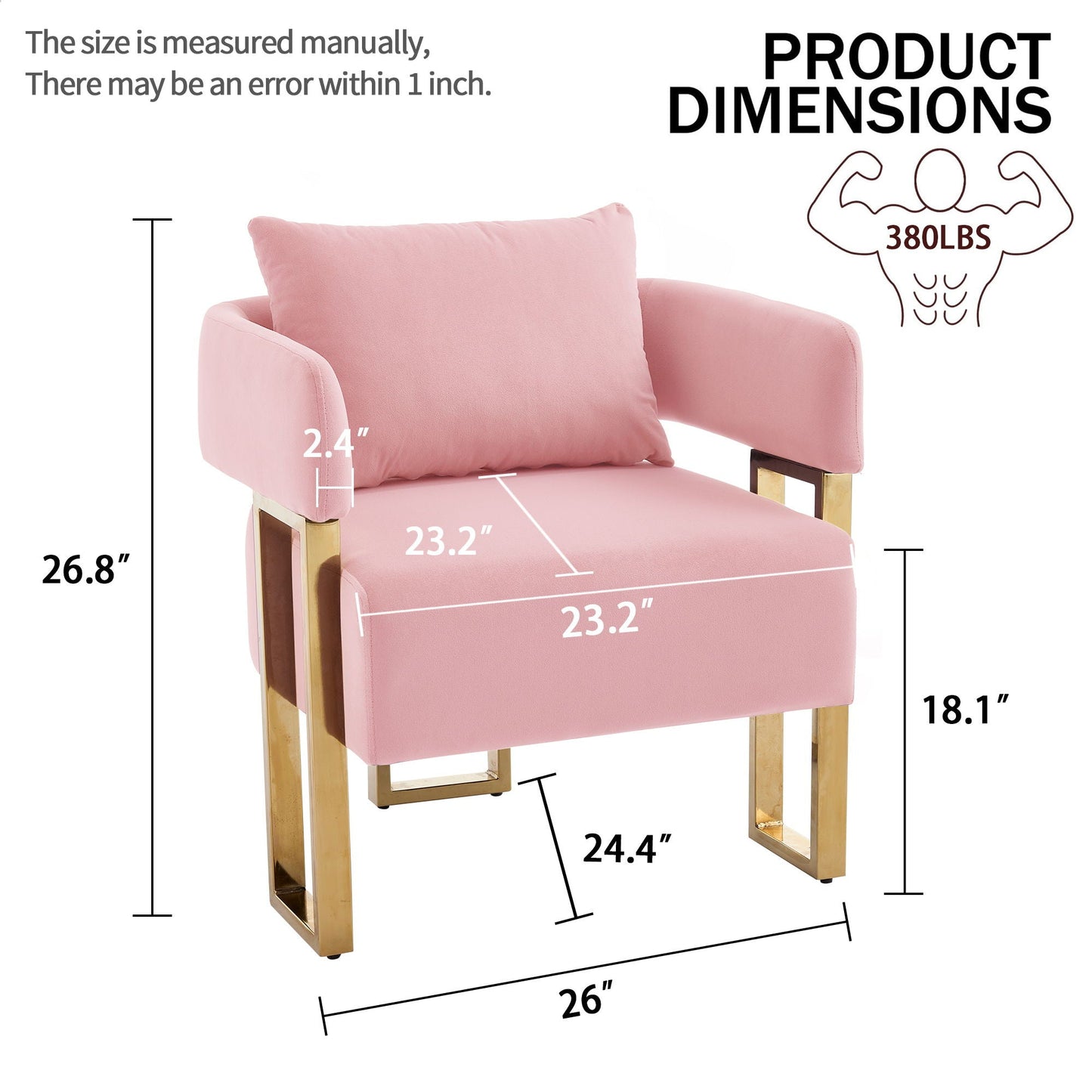 Modern Classic Chair pink teddy fleece with gold metal legs HouseOfZazla set on Tampa Home & Garden Store