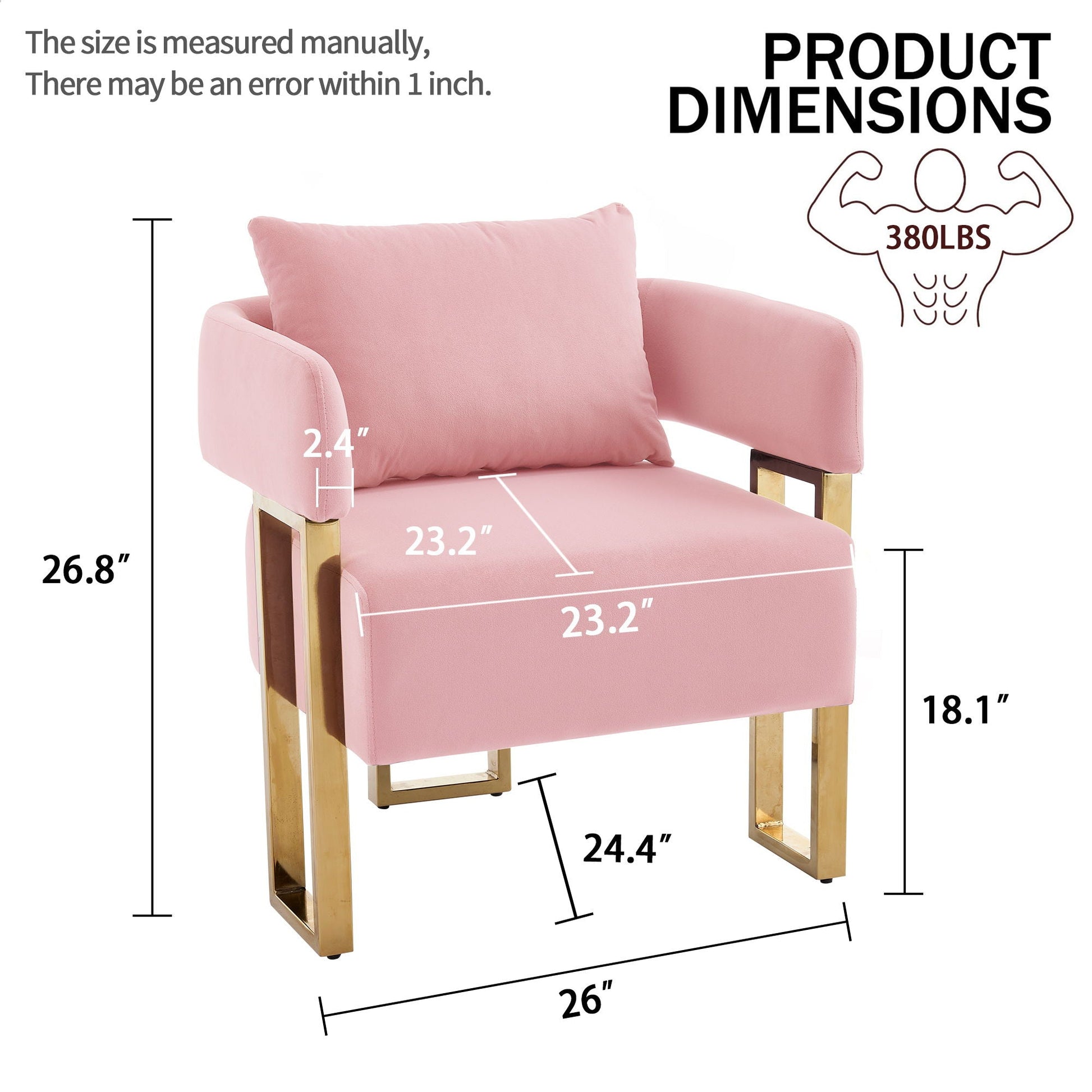 Modern Classic Chair pink teddy fleece with gold metal legs HouseOfZazla set on Tampa Home & Garden Store