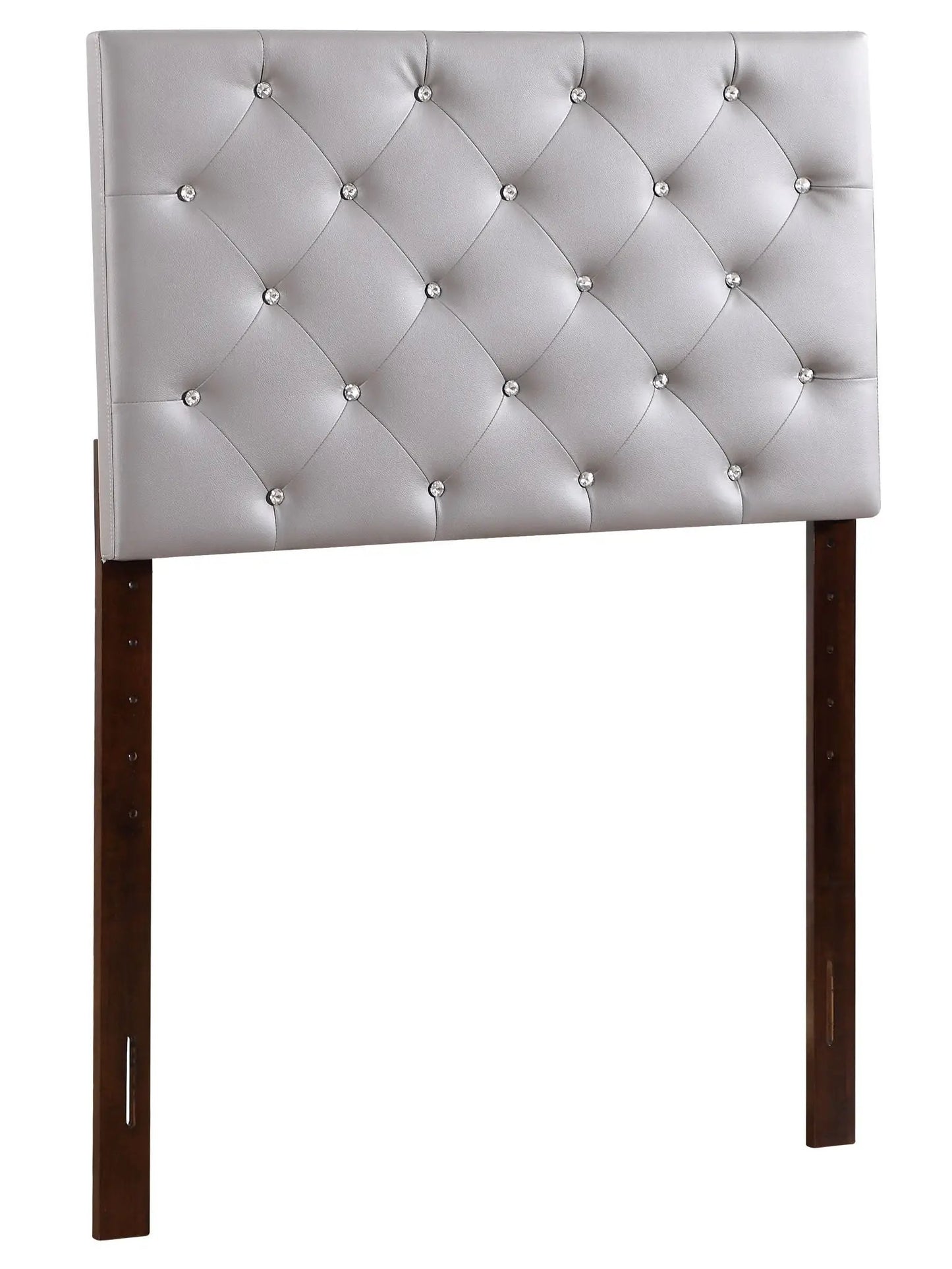 Panel Headboard with Faux Jewel Button Tufting