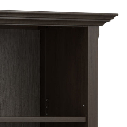 Amherst Wooden Bookcase with Adjustable Shelves, dark espresso finish, HouseOfZazla on Tampa Home & Garden Store