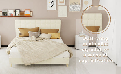 Modern Upholstered Bed Frame and Velvet Fabric