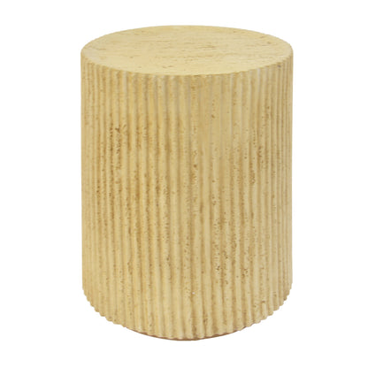 Cylindrical Outdoor Side Table antique brown MGO HouseOfZazla on Tampa Home & Garden Store