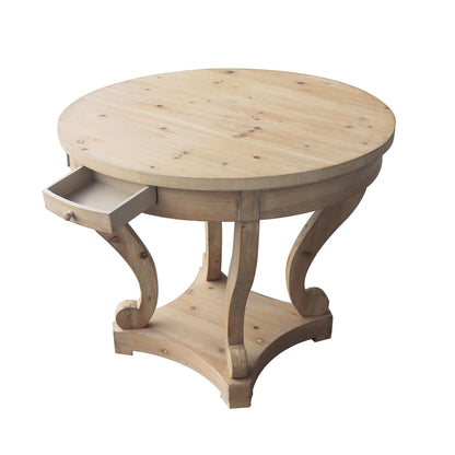 Small Round Table With Curved Legs And Drawers