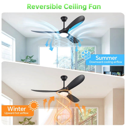 Smart Ceiling Fan With Lights, DC Motor Indoor