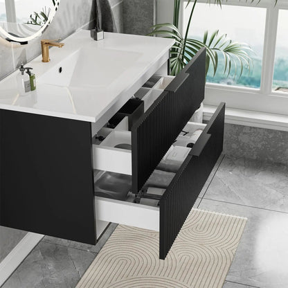 Floating Wall Mounted Vanity Sink and Drawers